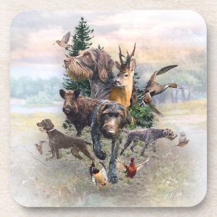German Wirehaired Pointer   Beverage Coaster