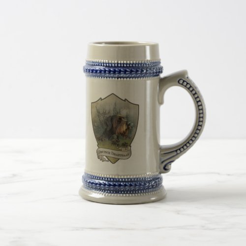 German Wirehaired Pointer Boar Hunting   Beer Stein