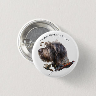 German Wirehaired Pointer Button