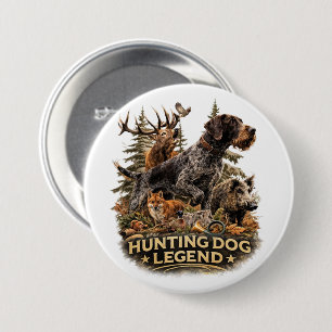 German Wirehaired Pointer Button