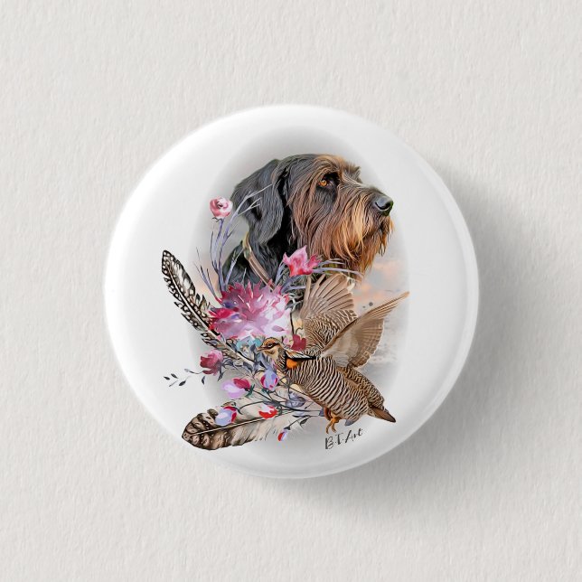 German Wirehaired Pointer    Button (Front)