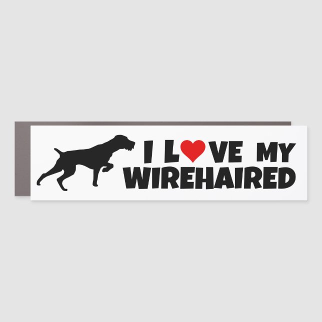 German Wirehaired Pointer Car Magnet (Front)