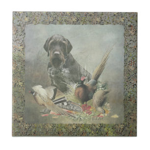 German Wirehaired Pointer Ceramic Tile