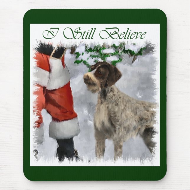 German Wirehaired Pointer Christmas Gifts Mouse Pad (Front)