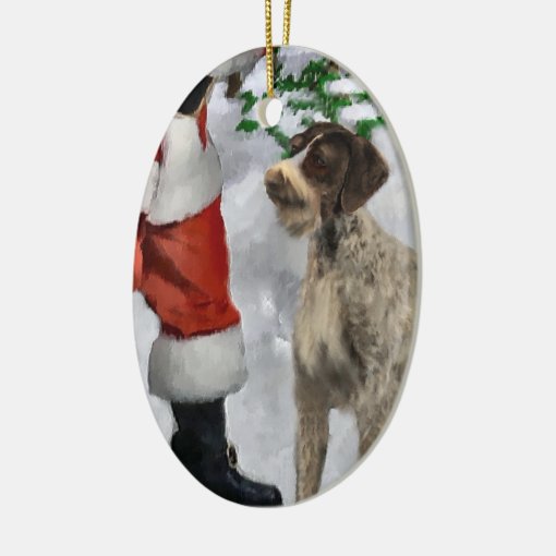 German wirehaired pointer christmas ornaments