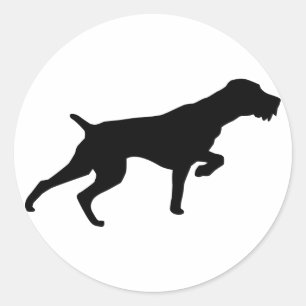 German Wirehaired Pointer Classic Round Sticker