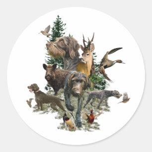 German Wirehaired Pointer   Classic Round Sticker