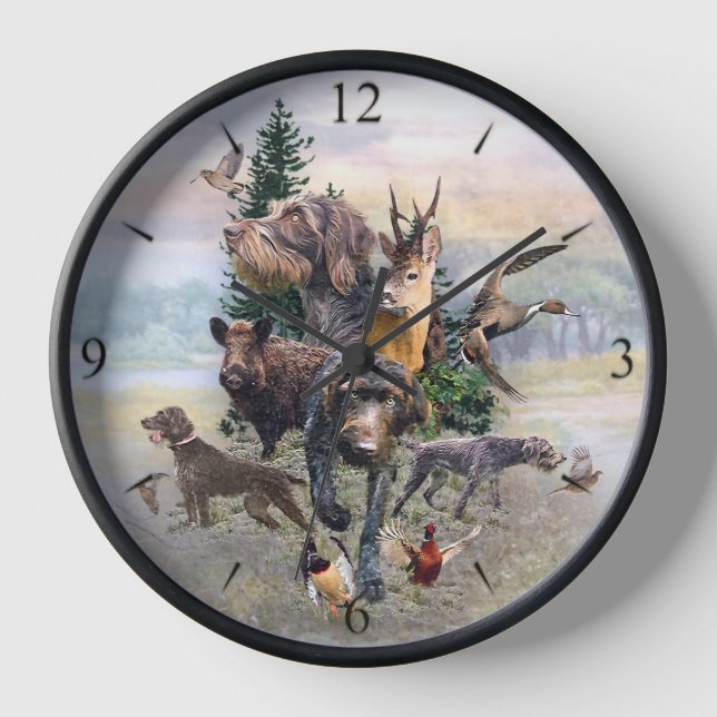 German Wirehaired Pointer   Clock (Front)