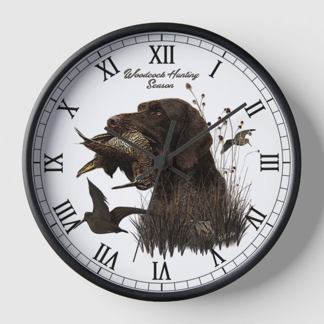  German Wirehaired Pointer Clock (Front)