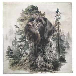 German Wirehaired Pointer Cloth Napkin