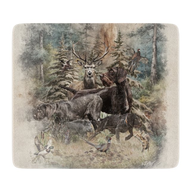German Wirehaired Pointer Cutting Board (Front)