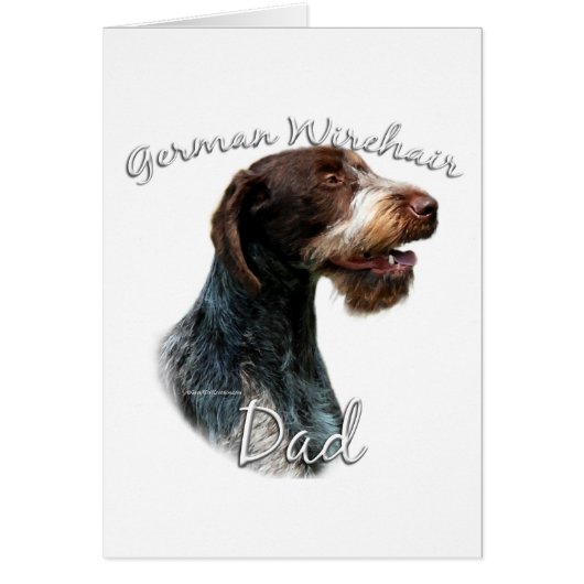 German Wirehaired Pointer Dad 2 Cards (Front)