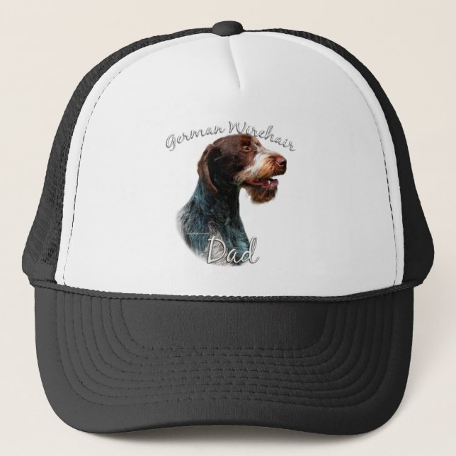 German Wirehaired Pointer Dad 2 Trucker Hat (Front)