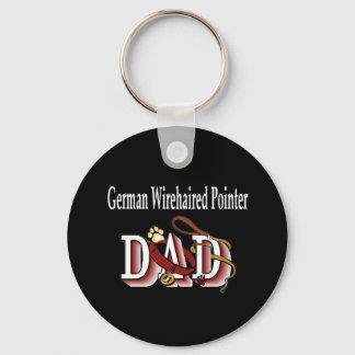 german wirehaired pointer dad Keychain