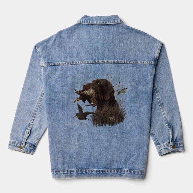 German Wirehaired Pointer Denim Jacket (Back)