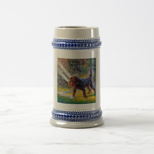 German Wirehaired Pointer Dog Beer Stein