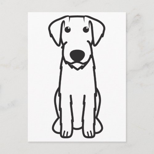 German Wirehaired Pointer Dog Cartoon Postcard