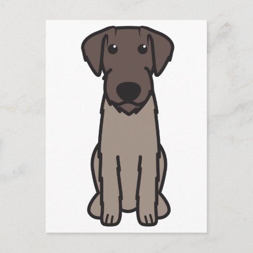 German Wirehaired Pointer Dog Cartoon Postcard