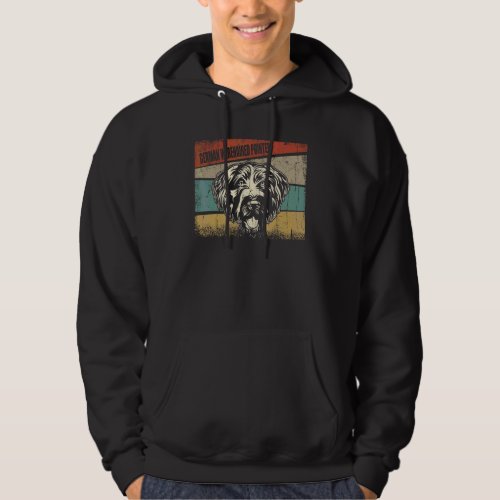 German Wirehaired Pointer Dog Cool  Simple Vintage Hoodie