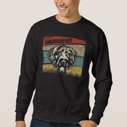 German Wirehaired Pointer Dog Cool  Simple Vintage Sweatshirt