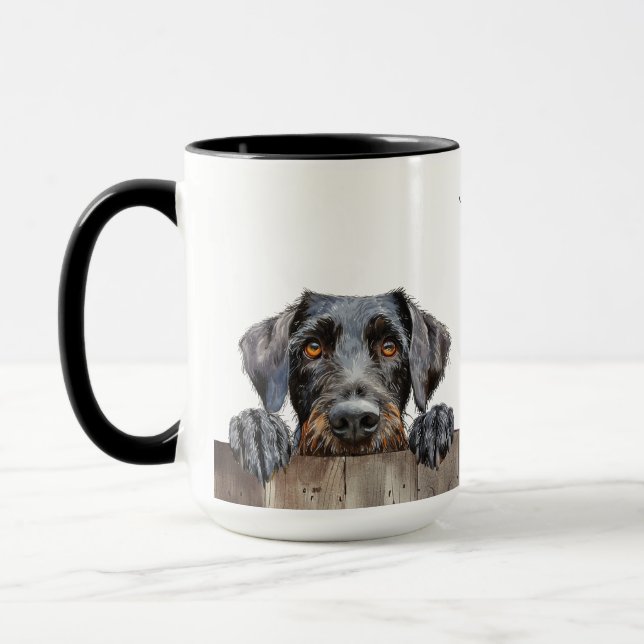 German Wirehaired Pointer Dog Mug (Left)