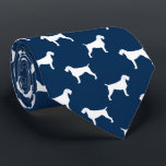 German Wirehaired Pointer Dog Silhouettes Pattern Neck Tie<br><div class="desc">This blue and white German Wirehaired Pointer silhouettes pattern neck tie makes a great gift for dog dads! Available in a variety of colors, this cool tie makes a statement for anyone who loves a GWP. An awesome gift for the guy who wears a tie for business, or for special...</div>