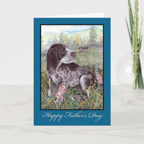 German Wirehaired Pointer Fathers Day Card