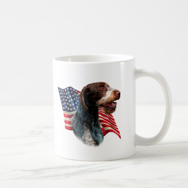 German Wirehaired Pointer Flag Coffee Mug (Right)