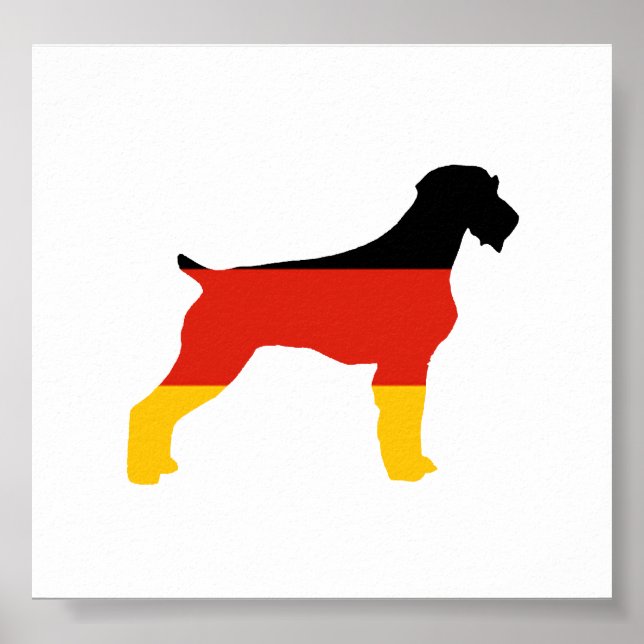 german wirehaired pointer flag silo germany-flag.p poster (Front)