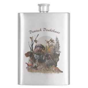  German Wirehaired Pointer Flask