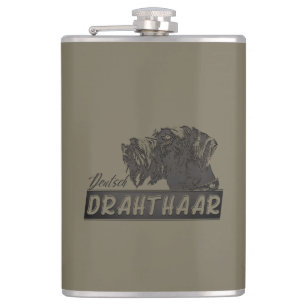 German Wirehaired Pointer Flask