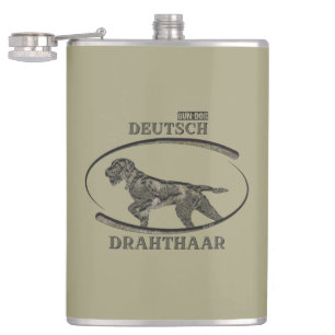 German Wirehaired Pointer Flask