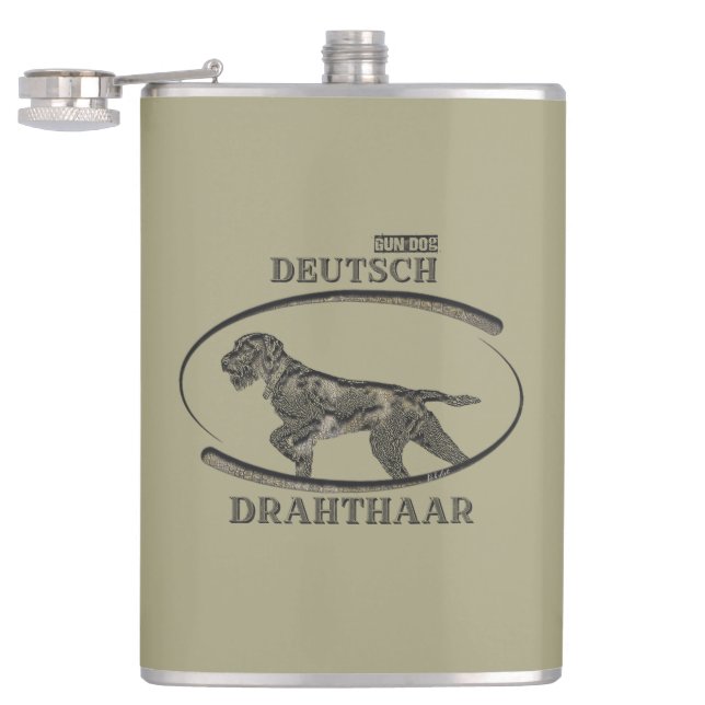German Wirehaired Pointer Flask (Opened)