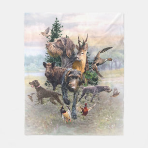 German Wirehaired Pointer   Fleece Blanket