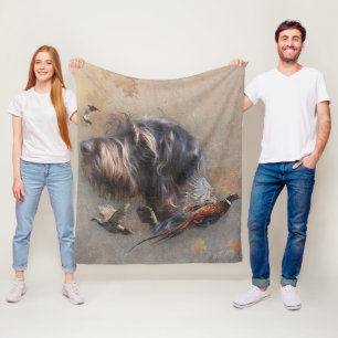 German Wirehaired Pointer Fleece Blanket