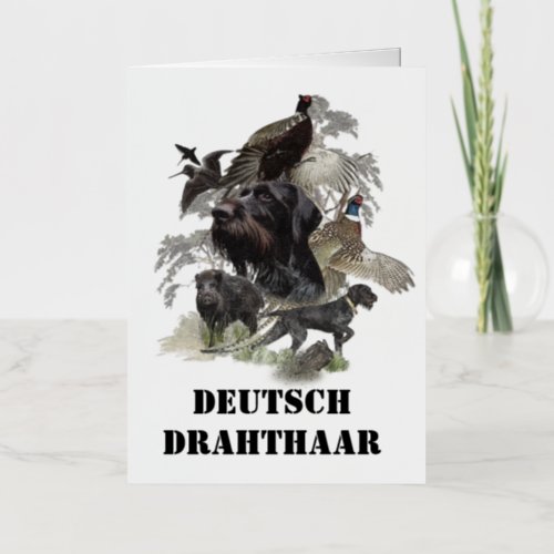  German Wirehaired Pointer     Foil Greeting Card