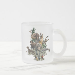 German Wirehaired Pointer Frosted Glass Coffee Mug