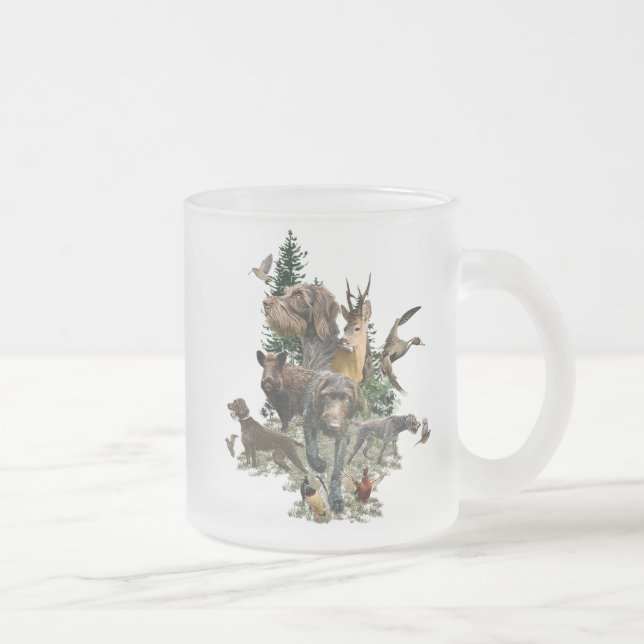 German Wirehaired Pointer   Frosted Glass Coffee Mug (Right)
