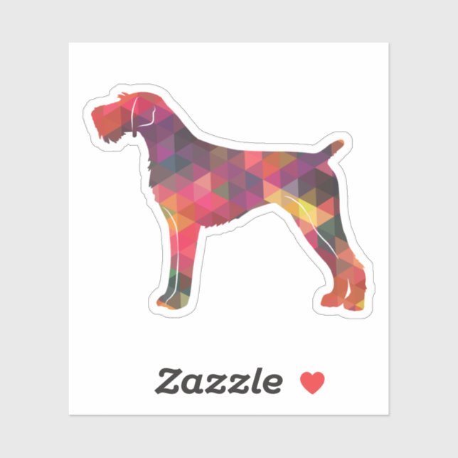 German Wirehaired Pointer Geo Silhouette Multi Sticker (Sheet)