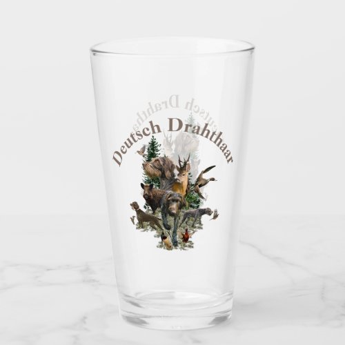  German Wirehaired Pointer Glass
