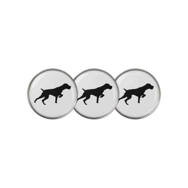 German Wirehaired Pointer Golf Ball Marker (3 Up)