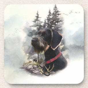 German Wirehaired Pointer, GWP Beverage Coaster