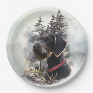 German Wirehaired Pointer, GWP Paper Plates