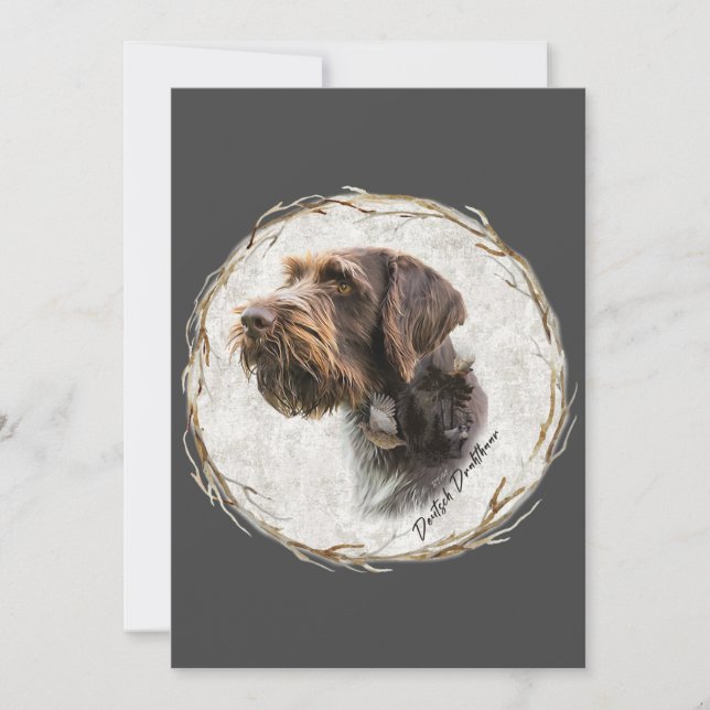 German Wirehaired Pointer      Holiday Card (Front)