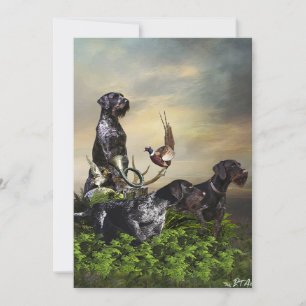 German Wirehaired Pointer Holiday Card