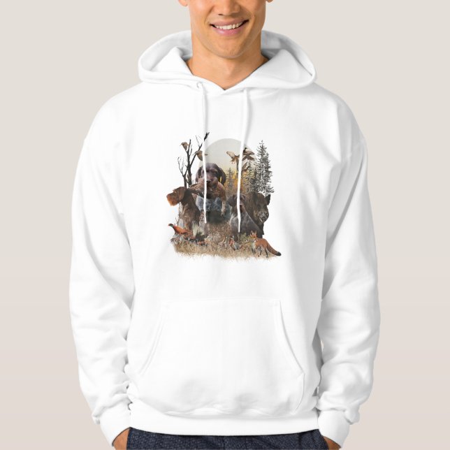 German Wirehaired Pointer Hoodie (Front)