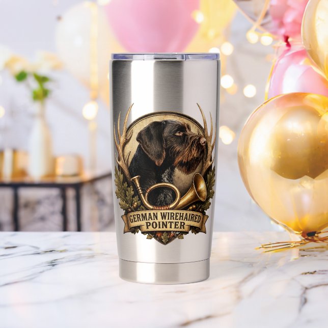 German Wirehaired Pointer Insulated Tumbler (Bachelor Party (Rotated))