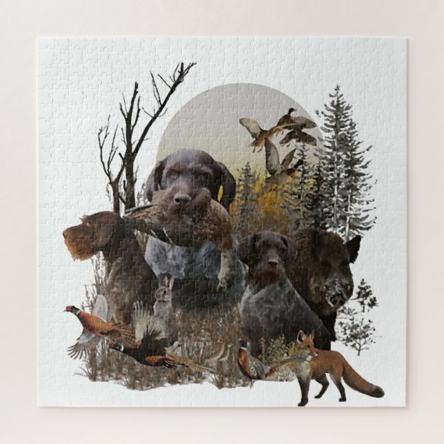 German Wirehaired Pointer Jigsaw Puzzle (Vertical)