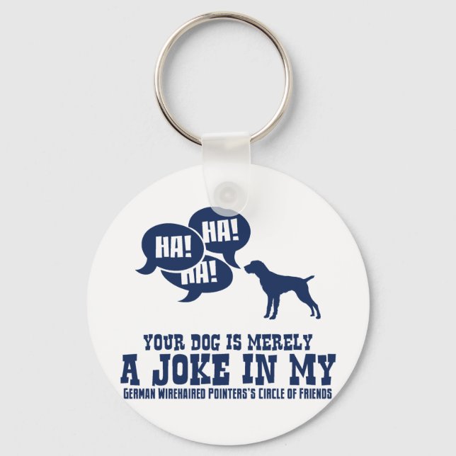 German Wirehaired Pointer Keychain (Front)
