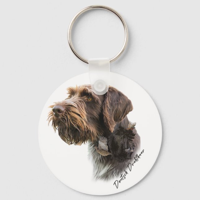 German Wirehaired Pointer    Keychain (Front)